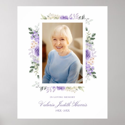 Foto Remembrance Service Liebe Lila Schatten Poster (Vorne)