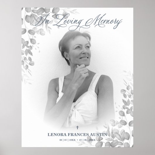 Foto Remembrance Service Liebe Schwarz & Weiß Poster (Vorne)