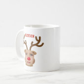 Foto Rentier Face Personalisierte Mug Kaffeetasse (Vorderseite Links)