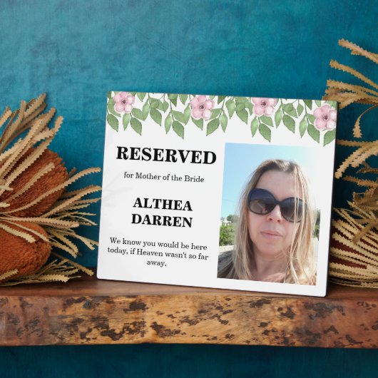 Foto reserviert für das Hochzeitszeichen der Mutte Fotoplatte (Seite)