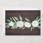 Foto Retirement Party Remüde Holz Weiße Blume Einladung (Rückseite)