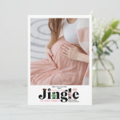 Foto Retro Baby Schwangerschaft Ankündigung (Stehend Vorderseite)