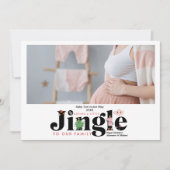 Foto Retro Baby Schwangerschaft Ankündigung (Vorderseite)