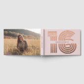 Foto Retro Elegant Blush Sweet 16 Gästebuch (Voll)