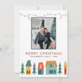 Foto Retro Frohe Weihnachtskarten Feiertagskarte (Vorderseite)