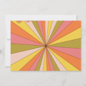 Foto Retro Groovy 70er Jahre Themed Kindergeburtst Einladung (Rückseite)