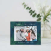 Foto Retro Karierter Grußurlaub Postkarte (Stehend Vorderseite)