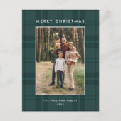 Foto Retro Karierter Grußurlaub Postkarte (Vorderseite)