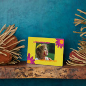 Foto Retro Rosa & Orange Liebe & Good Vibes Fotoplatte (Seite)