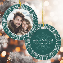 Foto Retro Sonnenbrand Kiefer grün Weihnachten Keramik Ornament