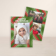 Foto Retro Stripes - Red Green Funky