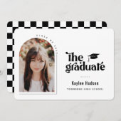 Foto Retro Type Abschluss Ankündigung (Vorne/Hinten)