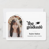 Foto Retro Type Abschluss Ankündigung (Vorderseite)