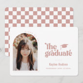 Foto Retro Type Abschluss Ankündigung (Vorne/Hinten)