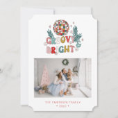 Foto Retro Weihnachtskarte Feiertagskarte (Vorderseite)