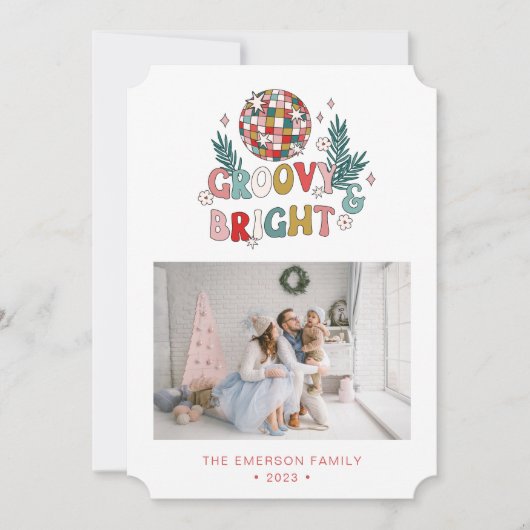 Foto Retro Weihnachtskarte Feiertagskarte (Vorderseite)