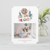 Foto Retro Weihnachtskarte Feiertagskarte (Stehend Vorderseite)