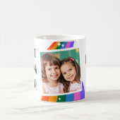 Foto Retro Wellig Pastell Muttertags Kaffeetasse (Mittel)