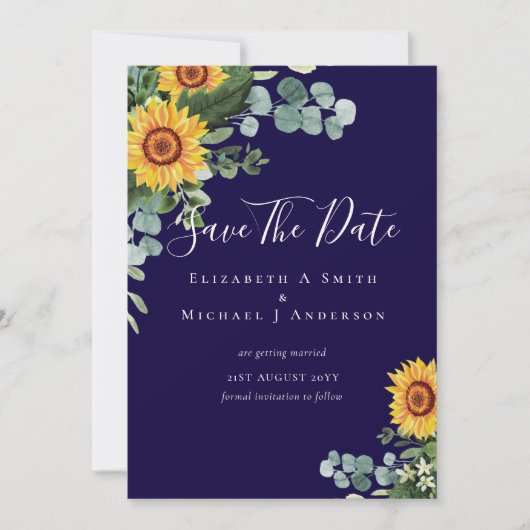 Foto Rett Datum Rustikale SUNFLOWERS Grüne (Vorderseite)