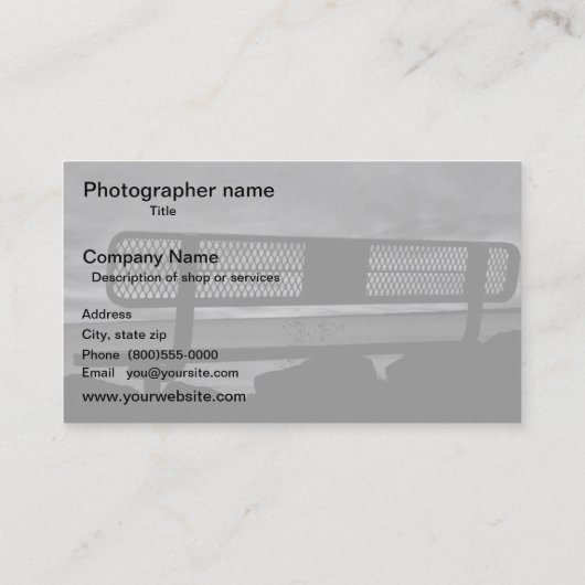 Foto Reverse B&W Visitenkarte (Rückseite)