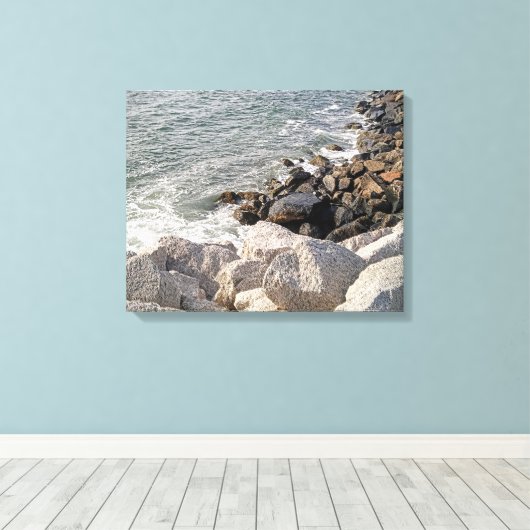 Foto Rocky Atlantic Ocean Shore Leinwanddruck (Insitu (Holzboden))