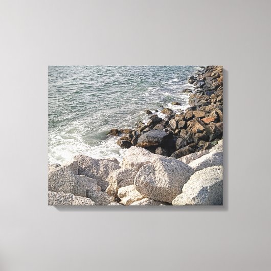 Foto Rocky Ocean Shore Leinwanddruck (Vorderseite)