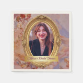 Foto Rokoko Soft Renaissance Gold Brautparty Serviette (Vorderseite)