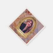 Foto Rokoko Soft Renaissance Gold Brautparty Serviette (Ecke)