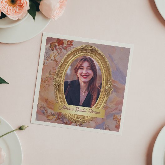 Foto Rokoko Soft Renaissance Gold Brautparty Serviette