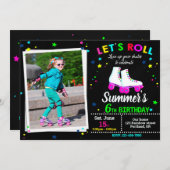 Foto Roller Skate Einladung Sk8 Party (Vorne/Hinten)