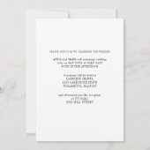 Foto Romance Wedding Einladung (Rückseite)