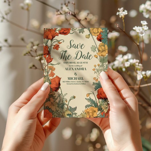 Foto Romantische Jugendstil-Hochzeit Save The Date