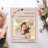 Foto Rosa Abschlussfeier "Save the Date" Flyer