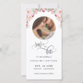 Foto, rosa Blumenzehen speichern das Date-Lesezeic (Vorderseite)