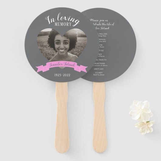 Foto-Rosa-Farbbandgebläse Fächer (Vorne und Hinten)