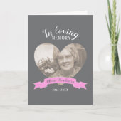 Foto Rosa Farbbandprogramm für den Gedenkdienst Programm (Vorderseite)