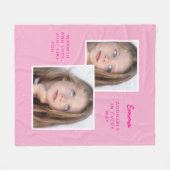 Foto-Rosa-Fleece-Decke mit Namen Fleecedecke (Vorderseite (Horizontal))