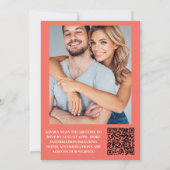 Foto Rosa Gelborange Wildblumen Hochzeit Einladung (Rückseite)