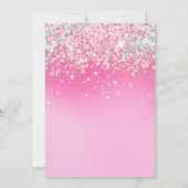 Foto Rosa Glitzer 13. Geburtstag Einladung (Rückseite)