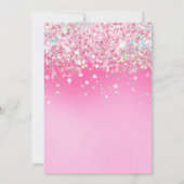 Foto Rosa Glitzer 18. Geburtstag Einladung (Rückseite)