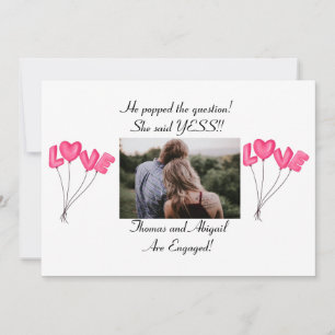 Foto Rosa Herzballons Verlobungsankündigung Save The Date