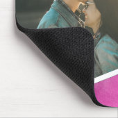 Foto Rosa Initialen Mousepad (Ecke)