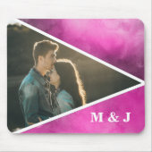 Foto Rosa Initialen Mousepad (Vorne)