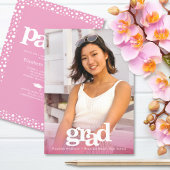 Foto rosa kühn moderne grad Party einfach elegant Einladung