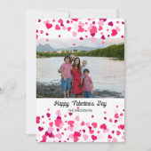 Foto Rosa Liebe Herzstück Valentinstag Feiertagskarte (Vorderseite)