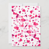 Foto Rosa Liebe Herzstück Valentinstag Feiertagskarte (Rückseite)