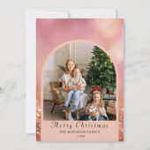 Foto Rosa Moderne frohe Weihnachten (Vorderseite)