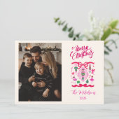 Foto Rosa Nussknacker Weihnachten (Stehend Vorderseite)
