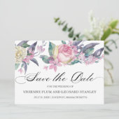 Foto Rosa Rosa Save the Date (Stehend Vorderseite)