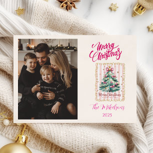 Foto Rosa Schleife Frohe Weihnachten